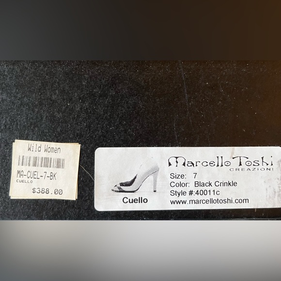 Marcello Toshi size 7 leather and suede heels - Picture 2 of 5